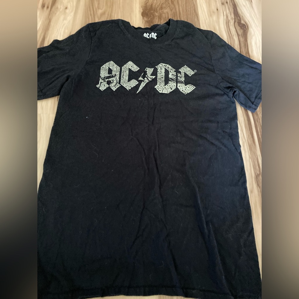 AC/DC Mens black logo song T shirt small